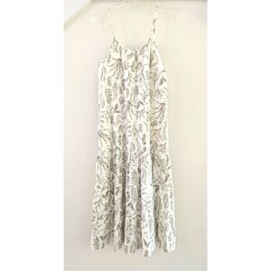 Linen Blend Floral Maxi Dress